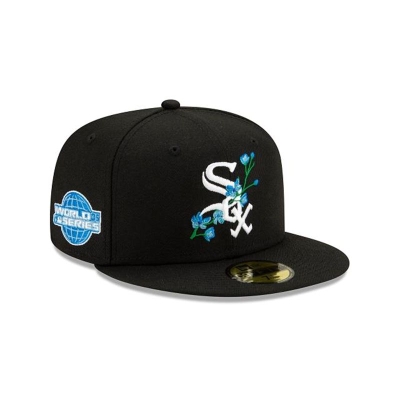 Chicago White Sox Gorra | New Era MLB Side Patch Bloom 59fifty Fitted Cap Mexico - Negros
